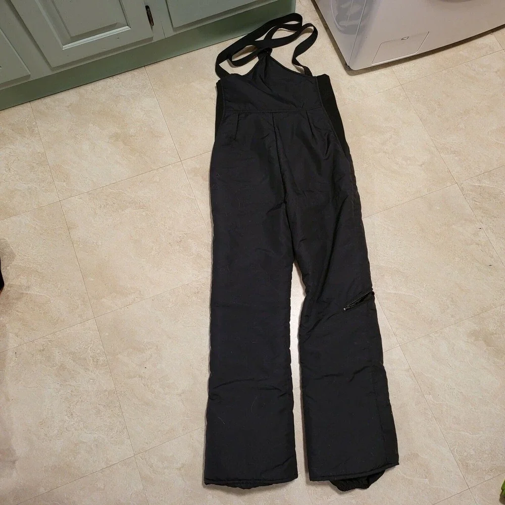 Herman's Mens M Medium Black Winter Snow‎ Ski Overall Bib Pants Suit